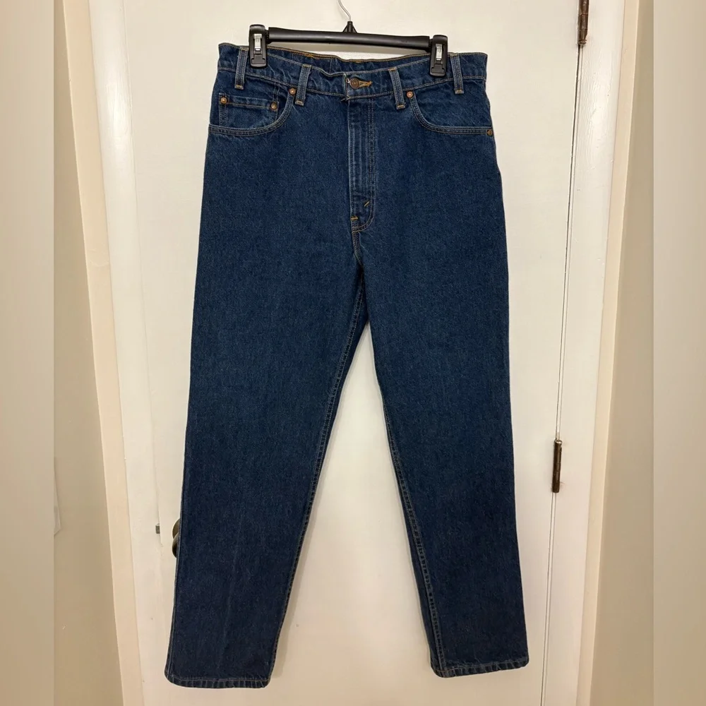 Vtg 90s Levis 540 Orange Tab Jeans Mens 34x29 Relaxed Tapered Blue Denim USA